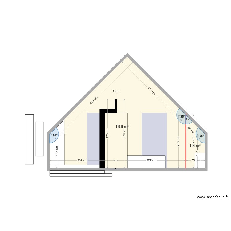 penderie. Plan de 0 pièce et 0 m2