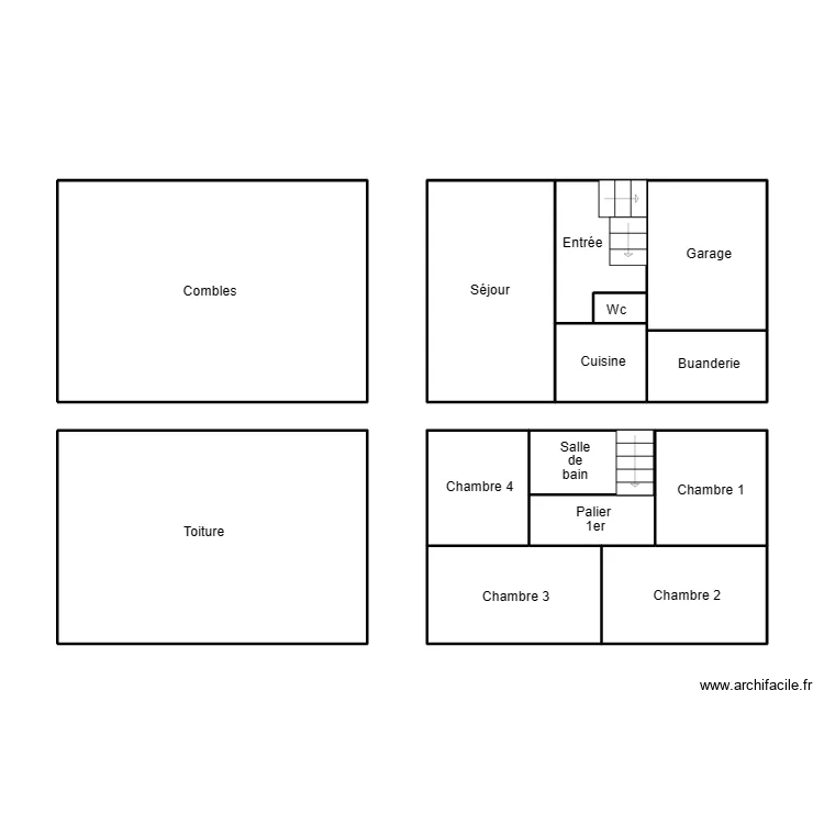 SAINT EVARZEC CARIOU. Plan de 