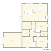 Maison rectangle garage cellier 100m2