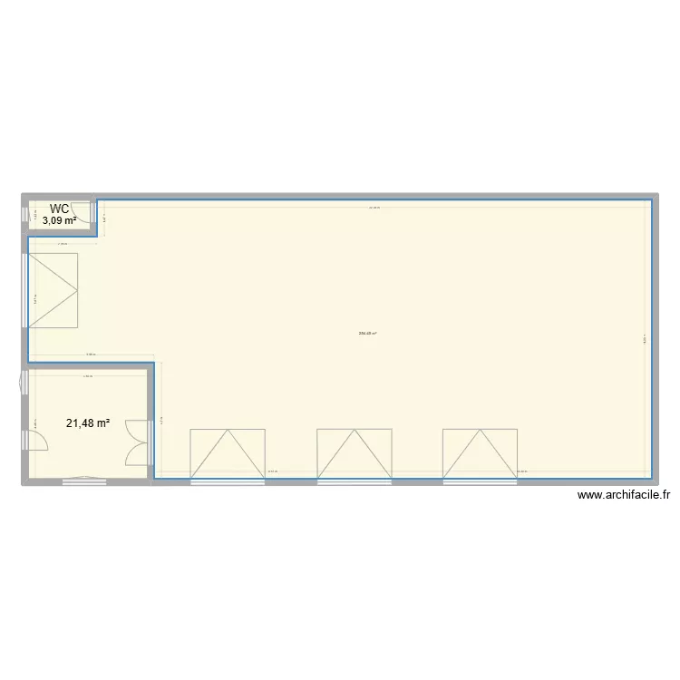 hangar Nogent le Roi HAUT. Plan de 