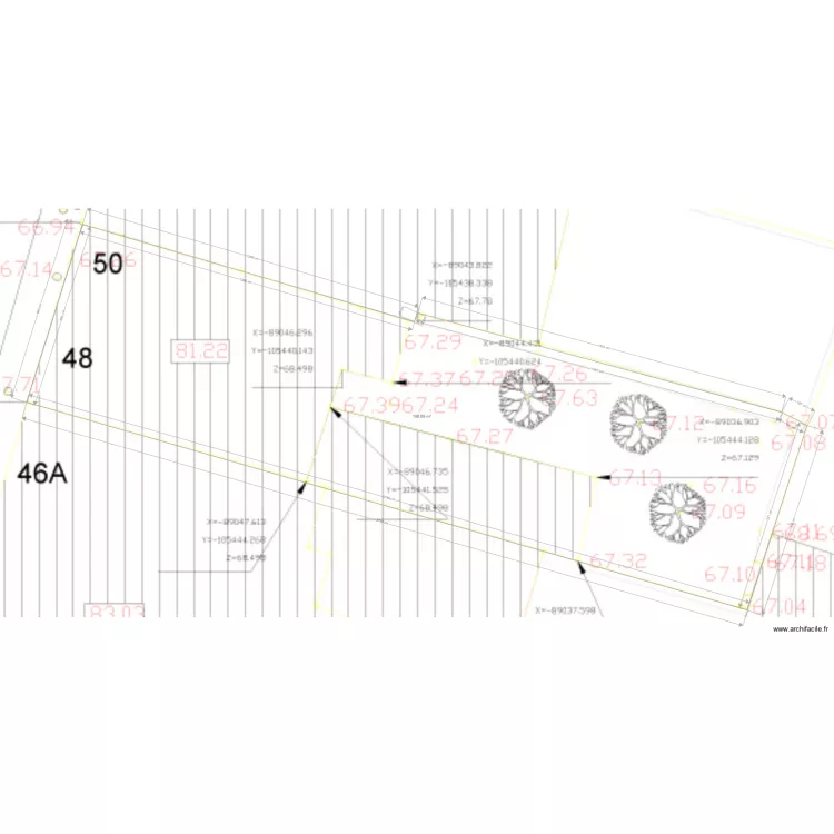plan braga surface. Plan de 