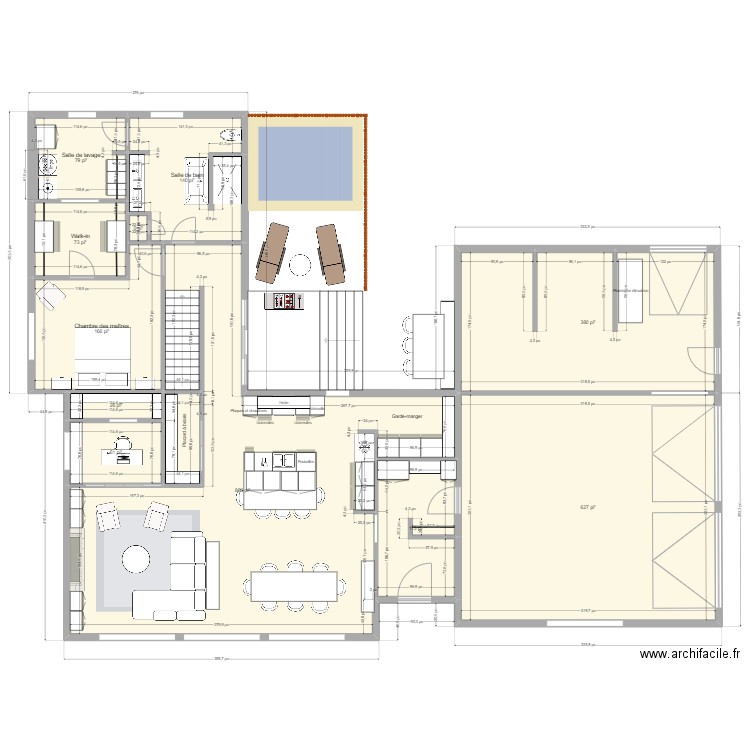 Rez-de-chaussée vierge. Plan de 0 pièce et 0 m2