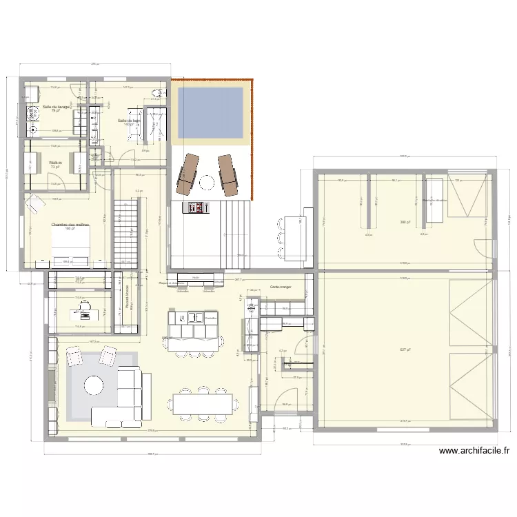 Rez-de-chauss&eacute;e vierge. Plan de 