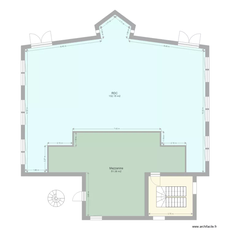 synagogue. Plan de 0 pièce et 0 m2