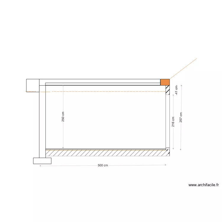 elevation AA. Plan de 