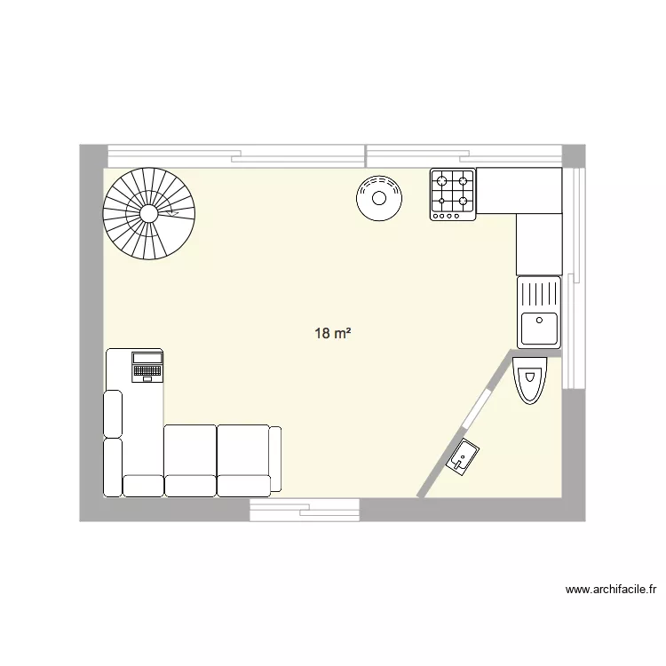 cabane. Plan de cabane. Plan de