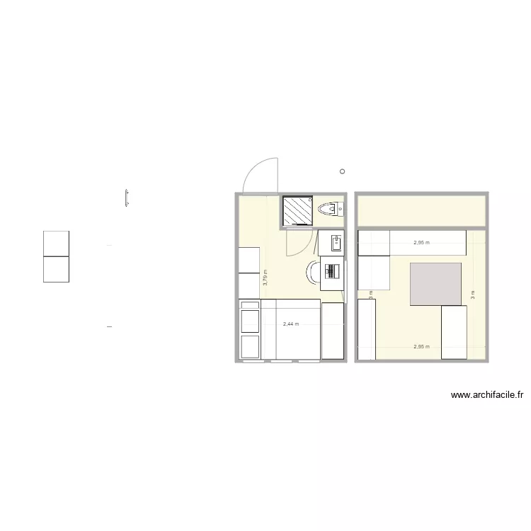 chambres 10 &eacute;tage 2. Plan de 