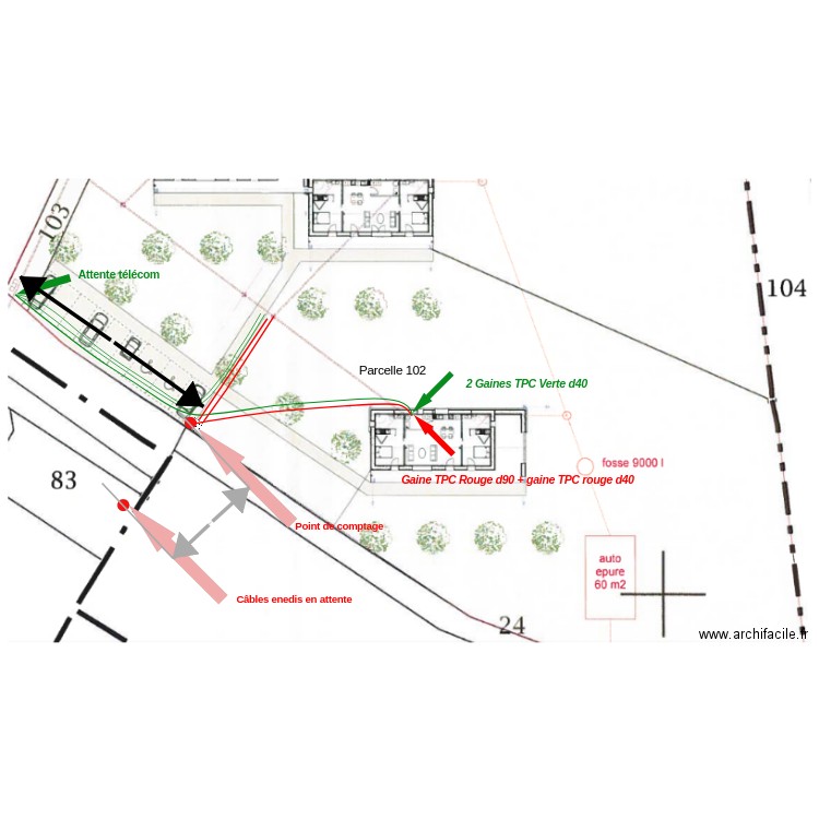 sci portes. Plan de 0 pièce et 0 m2