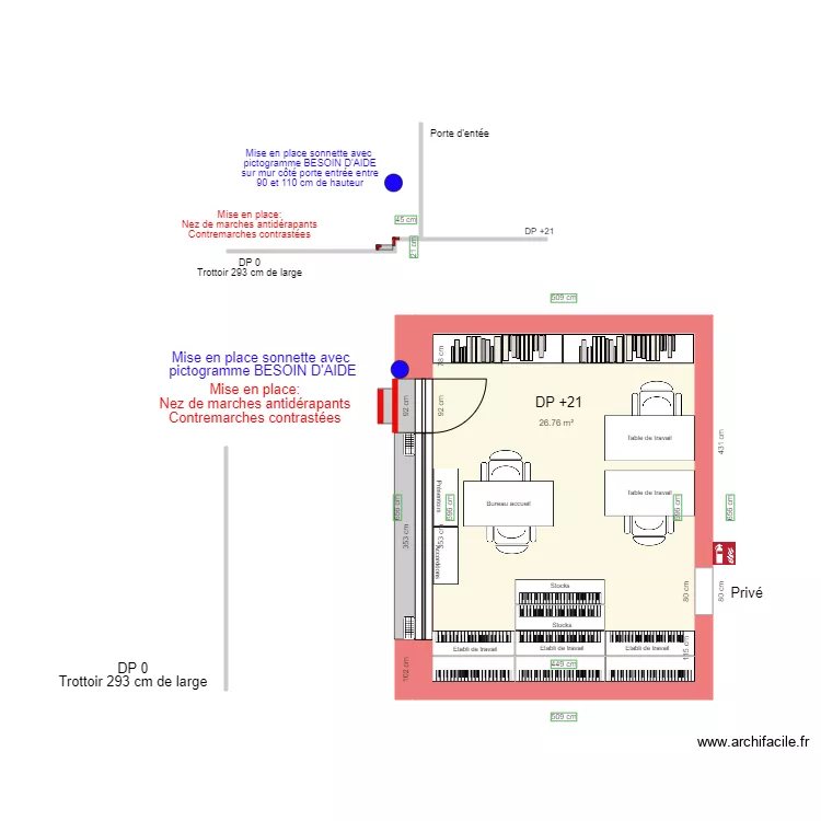ATELIER ACCORDEON APRES TRAVAUX. Plan de ATELIER ACCORDEON APRES TRAVAUX. Plan de