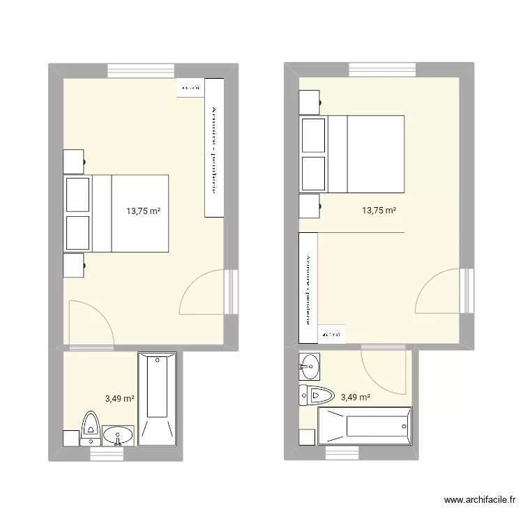 En-suite position. Plan de En-suite position. Plan de