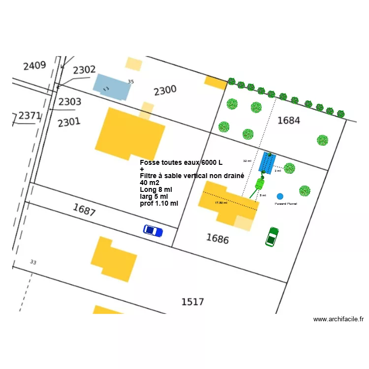 Corominas filtre &agrave; sable. Plan de 