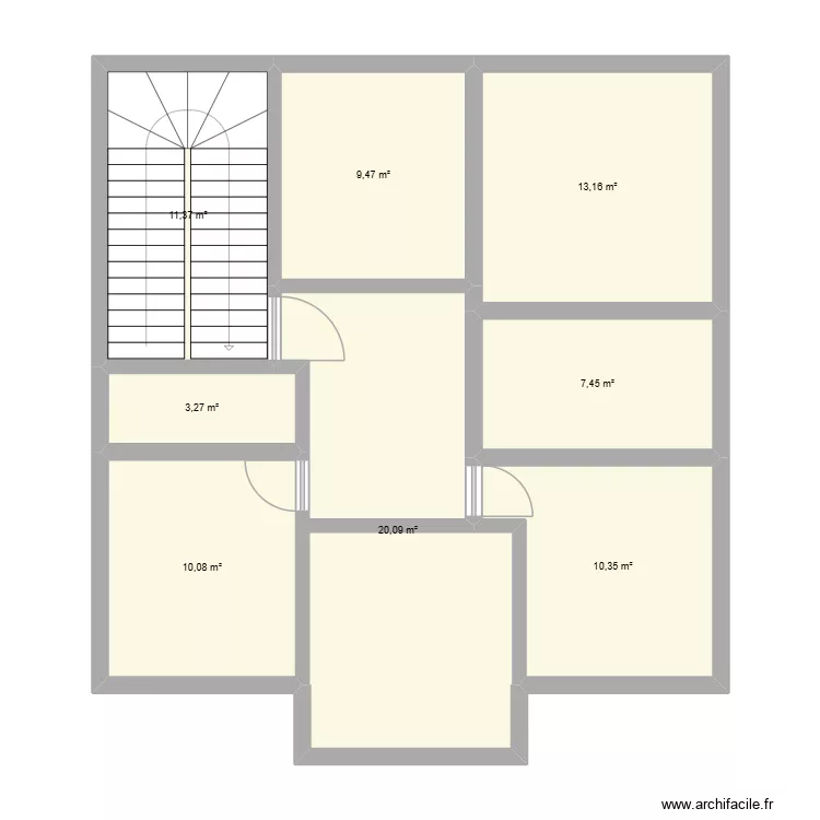plan 1. Plan de 8  et 85 m²
