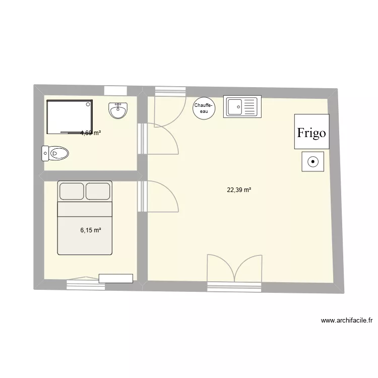 Appartement. Plan de 3  et 33 m²