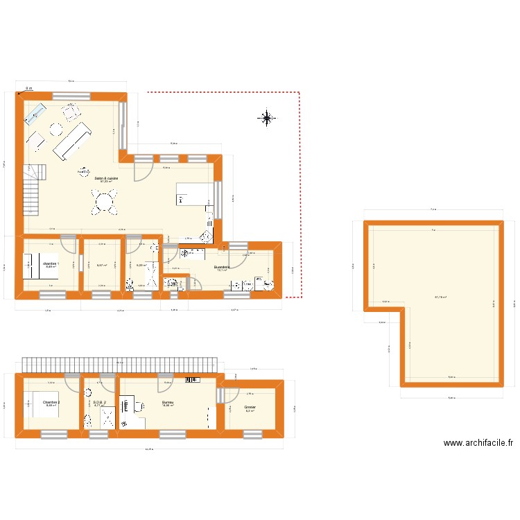 chalet 2025/12/07. Plan de 11 pièces et 175 m2