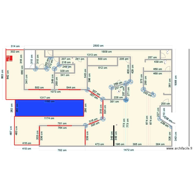 maison 123. Plan de 13 pièces et 415 m2