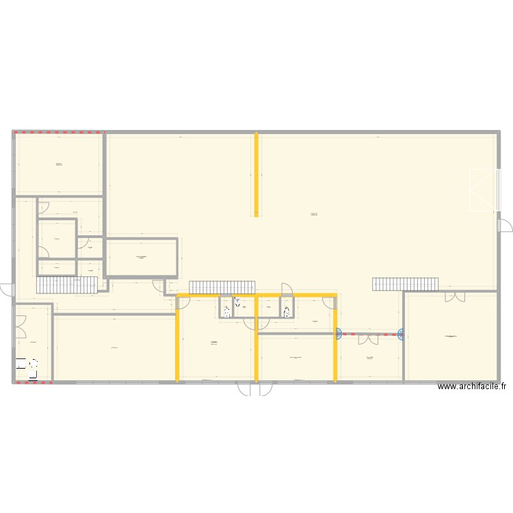 LOCAL FUTUR 3. Plan de 25 pièces et 883 m2