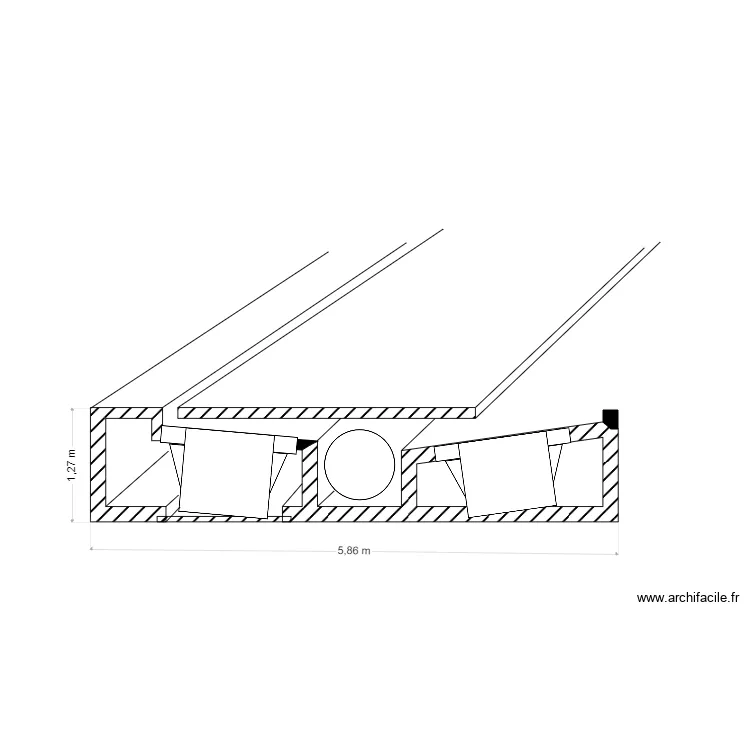 in ceiling thin line bandpass subwoofer SB 5x8. Plan de 