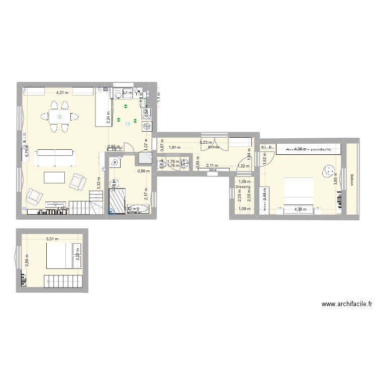 17 sept. Plan de 7 pièces et 86 m2