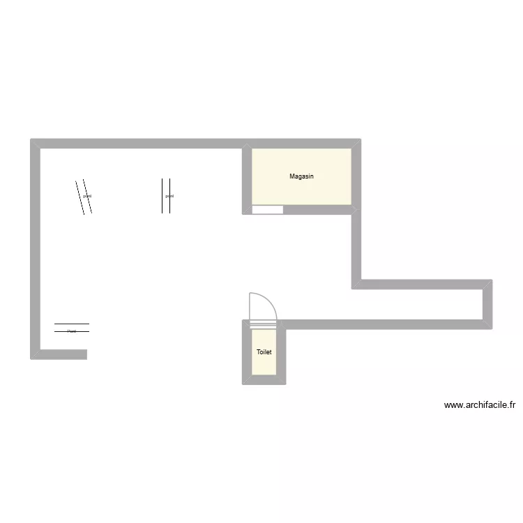 Peugeot. Plan de 2  et 6 m²