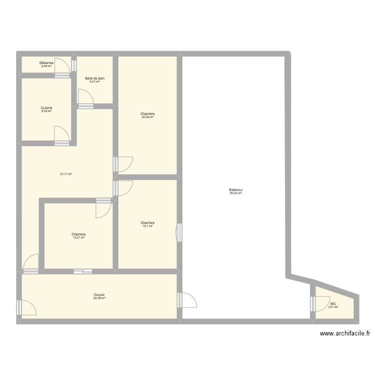 garde. Plan de 0 pièce et 0 m2