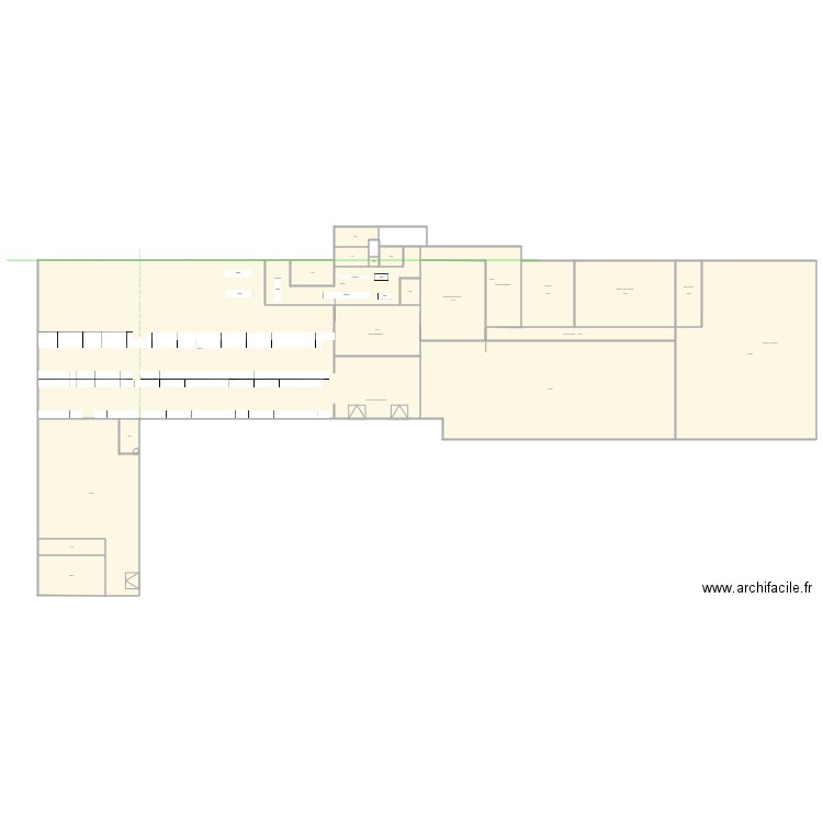 PROJET LIGNE PLATS CUISINES LTG v8. Plan de 21 pièces et 3343 m2