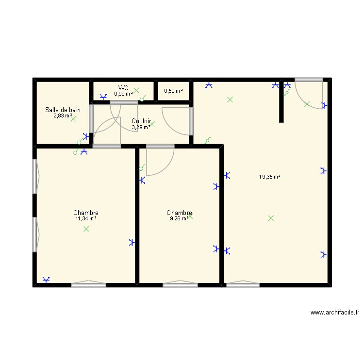 noah. Plan de 7 pièces et 48 m2