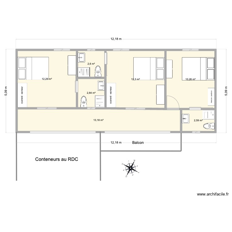 Yenn Etage. Plan de 0 pièce et 0 m2