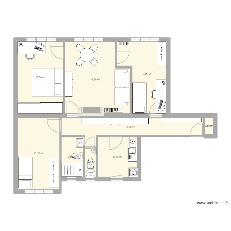 15eme meuble Remi 3. Plan de 9 pièces et 78 m2