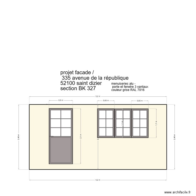 facade-la noue. Plan de 0 pièce et 0 m2