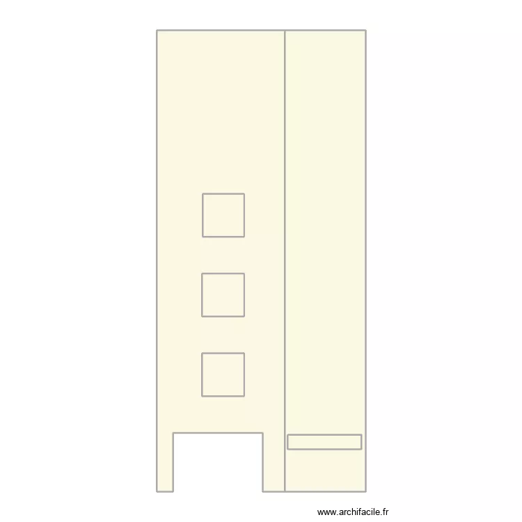 Fa&ccedil;ade Cabinet. Plan de 