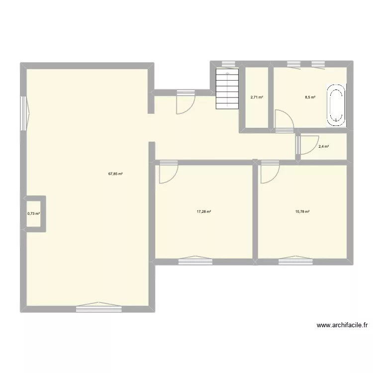 Maison am&eacute;nagement b as. Plan de 7 pièces et 115 m²