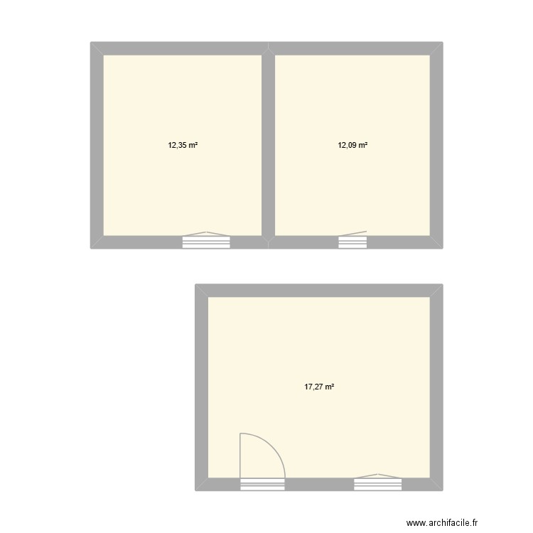 Plan Maison Lion d'Angers. Plan de 3 pièces et 42 m2
