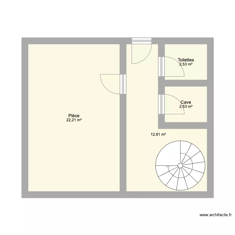 Rez de chauss&eacute; commun. Plan de 4  et 40 m²