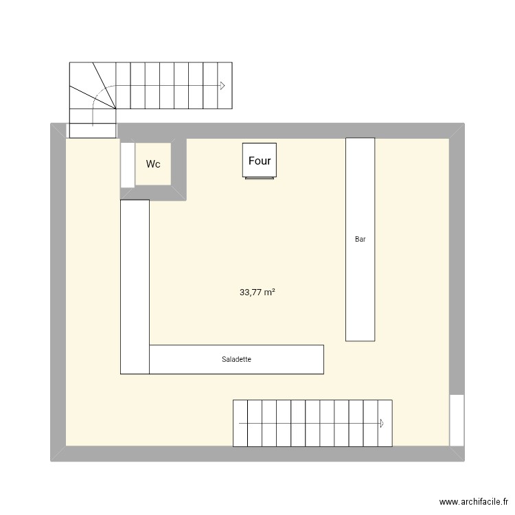 Picapica plant n°1. Plan de 2 pièces et 36 m2
