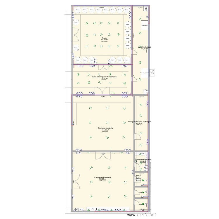 CHAI. Plan de 15 pièces et 765 m2