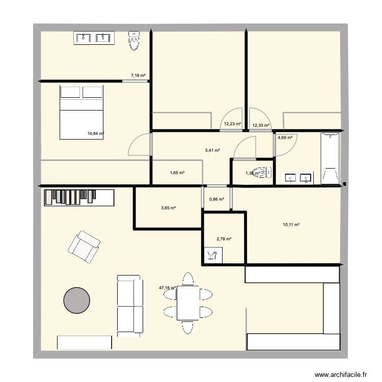 new new new. Plan de 0 pièce et 0 m2