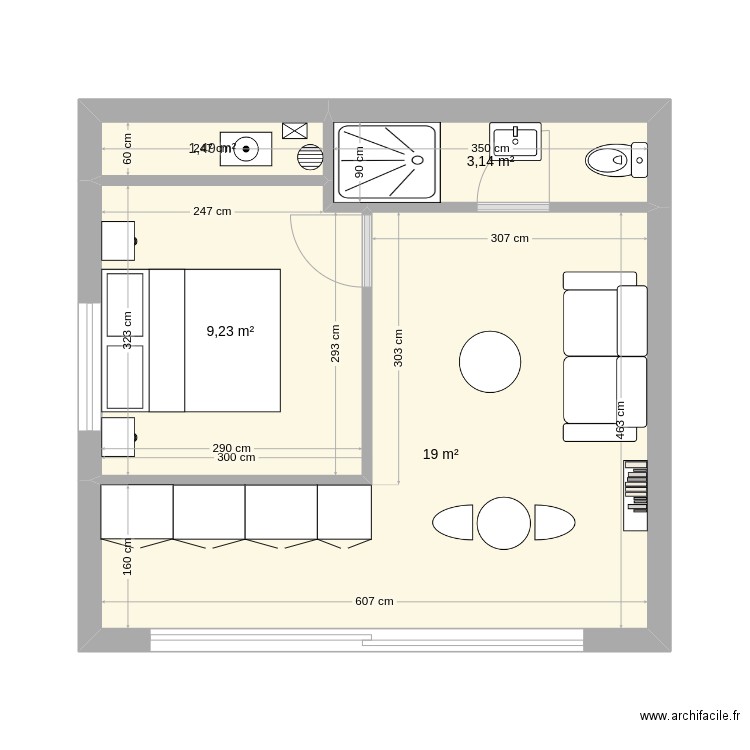 Plan gîte Trillade 2. Plan de 0 pièce et 0 m2