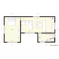 Fare 1 chambre, Salon/cuisine + SDB