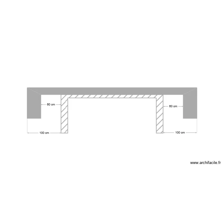pont pr&egrave; des taureaux. Plan de 