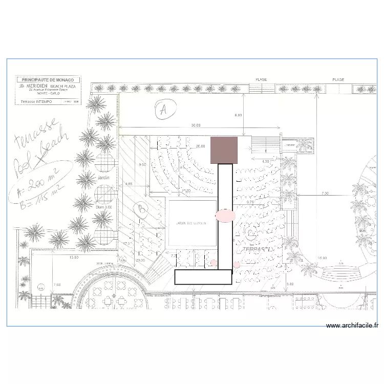 meridien terrasse. Plan de 