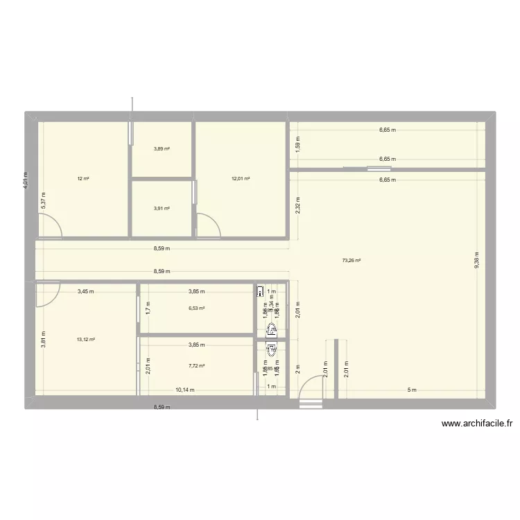 Ivo Cristiana. Plan de 10  et 136 m²