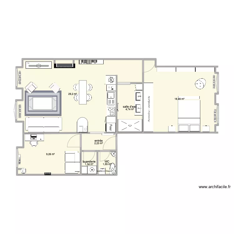 appartement r&eacute;nov&eacute; 2. Plan de 