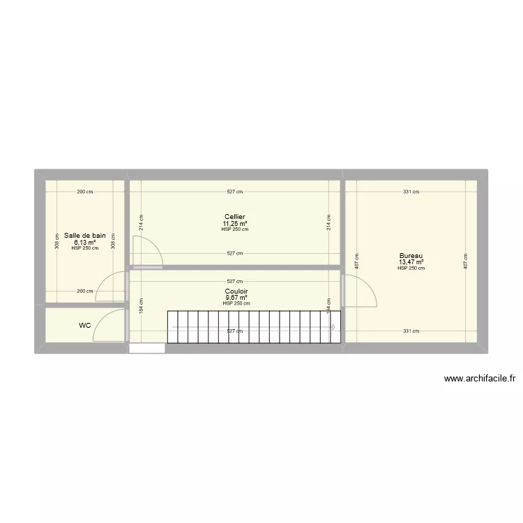 ETAGE SUR CUISINE. Plan de 