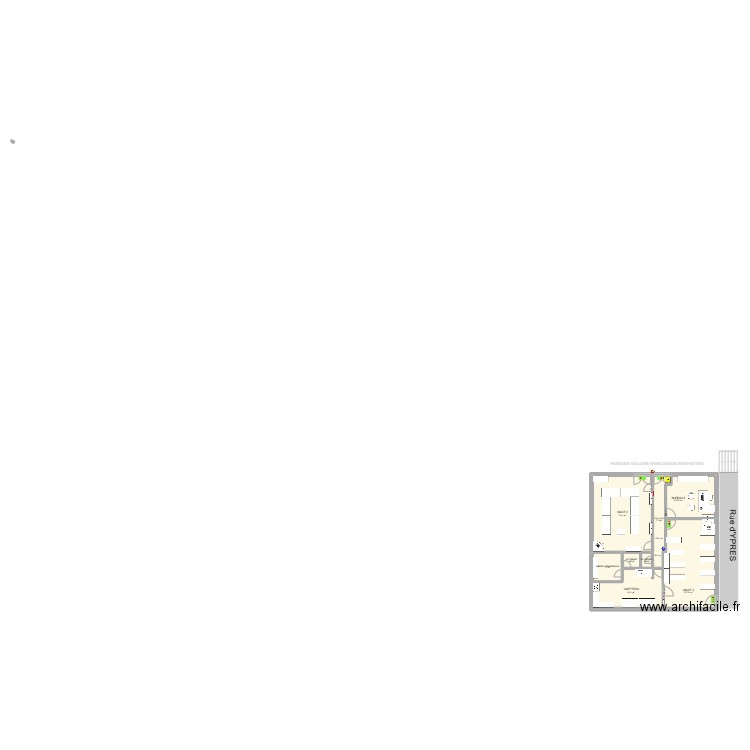 SEFOR RDC. Plan de 8 pièces et 109 m2