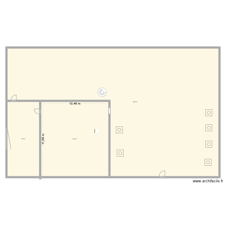 MON SALON 1. Plan de 3 pièces et 637 m2