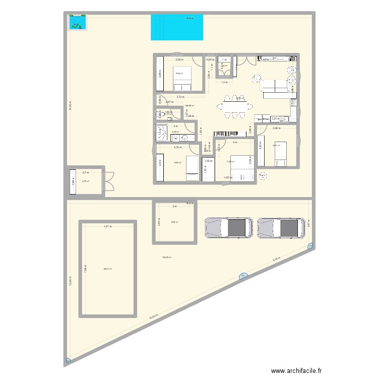 Maison_v8. Plan de 13 pièces et 550 m2