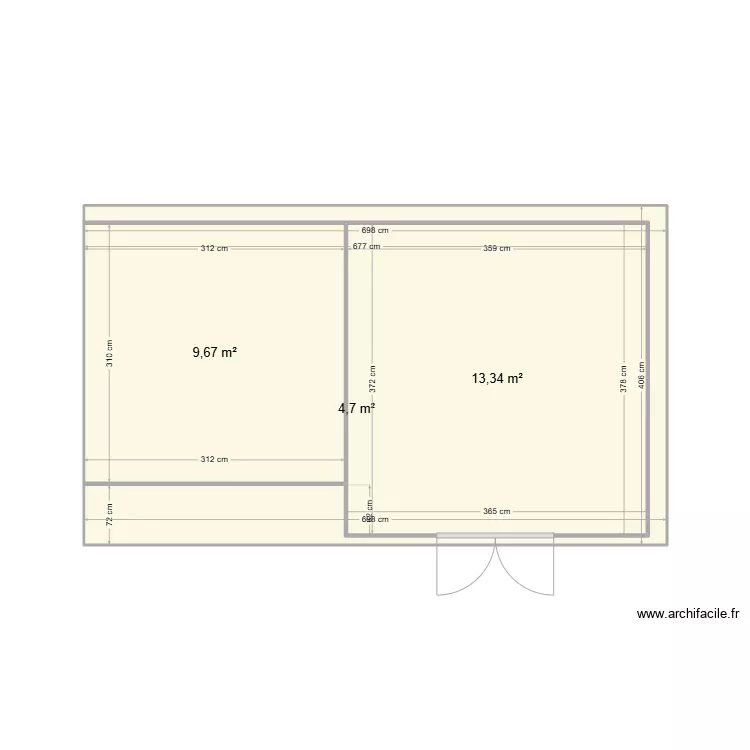 Dalle abri jardin. Plan de 