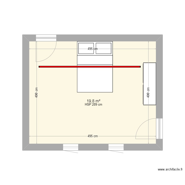 JUNCA 33. Plan de 1 pièce et 20 m2