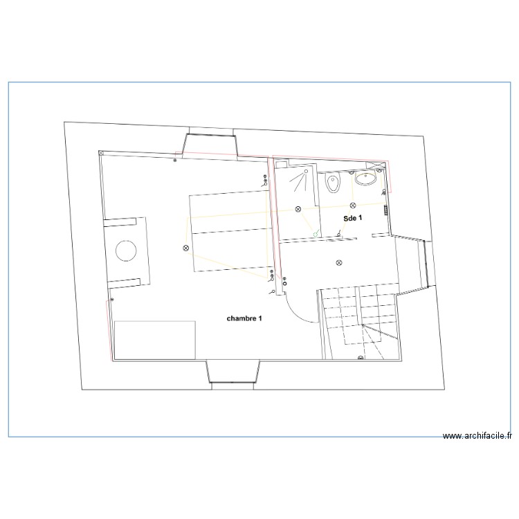 Kerquer gite r+1 elec V2 (groupé). Plan de 0 pièce et 0 m2