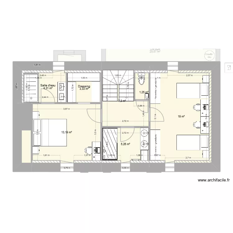 Maison Pradelle. Plan de 